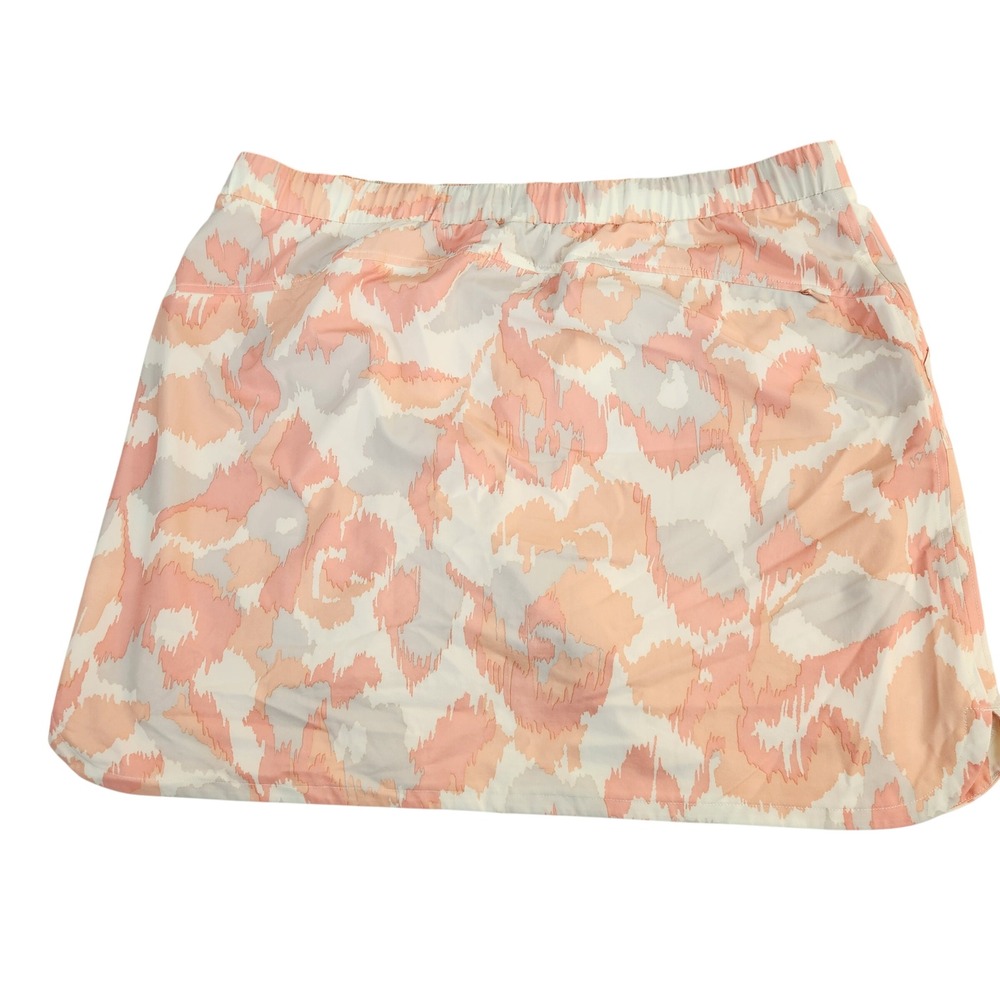 Chico's Zenergy Sz 3 Womens XL Skort Pink Peach Print Athletic Golf Pastel Skirt